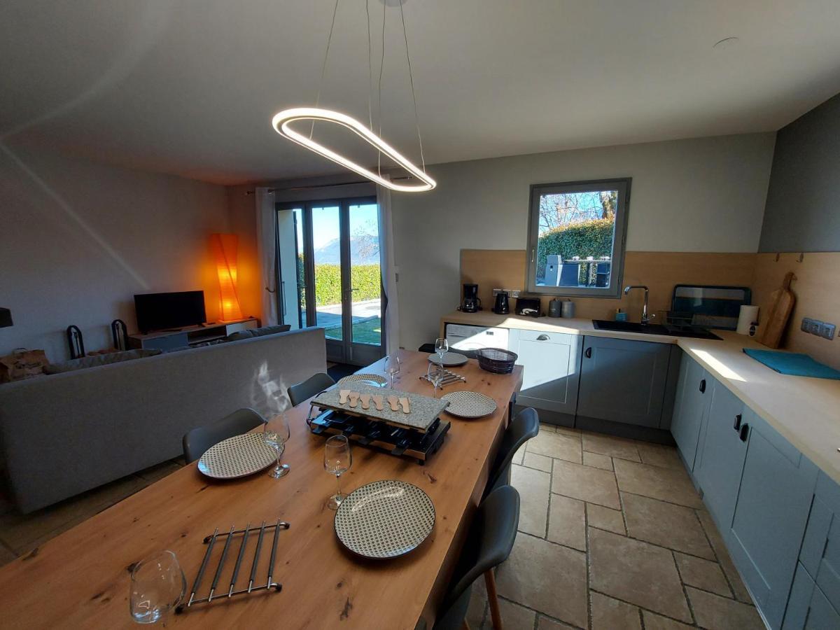 Entre Lac Et Montagne, Chaleureuse Maison 3 Pieces Avec Tres Belle Vue Lac D'Annecy. Terrasse, Jardin, Parking, Cheminee, Barbecue …. Сен-Жорьо Екстериор снимка