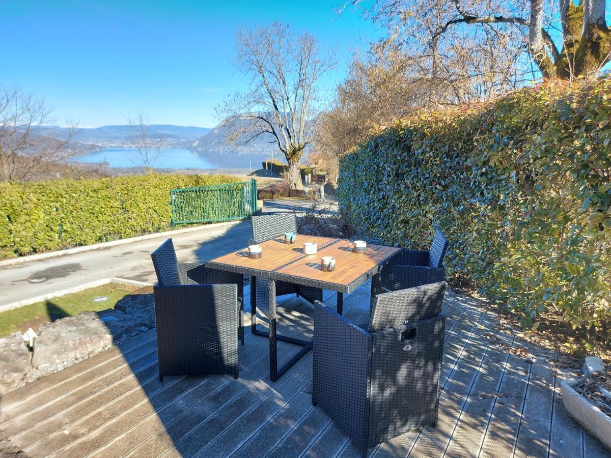 Entre Lac Et Montagne, Chaleureuse Maison 3 Pieces Avec Tres Belle Vue Lac D'Annecy. Terrasse, Jardin, Parking, Cheminee, Barbecue …. Сен-Жорьо Екстериор снимка